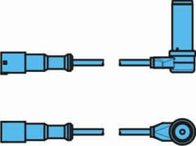 BPW 0233170500 - SENSOR ABS EN ESCUADRA CON CABLE DE CONEXIÓN H 9T