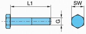 BPW 0250232982 - TORNILLO HEXAGONAL       M24X120 DIN931 8.8DAC