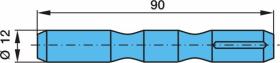 BPW 0300108050 - PASADOR ESTRIADO ZAPATA SN 4218-2/4220-2 Ø12X90