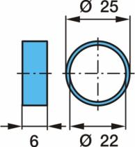 BPW 0311200430 - CASQUILLO CENTRAJE BULÓN RUEDA SENCILLA D=22/25X 6
