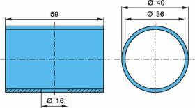 BPW 0311233080 - CASQUILLO SOPORTE FRENOS 9-12T D=36/40X60