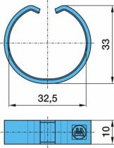 BPW 0318802020 - CIRCLIPS SUJECIÓN BULÓN ZAPATA EJES DESDE MARZO 1.996, HSF 6