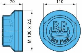 BPW 0321225310 - TAPACUBO NEGRO ECO-PLUS 136X2,5 SW