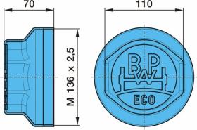 BPW 0321225330 - TAPACUBO NEGRO ECO/ECO MAXX 10T 136X2,5 SW 110