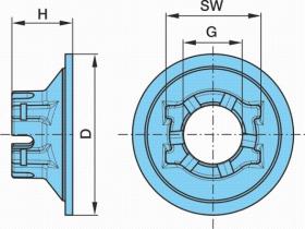 BPW 0326646020 - TUERCA ALMENADA 8T ECO M 42X2/SW 65