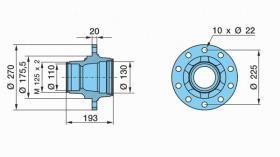 BPW 0327227480 - BUJE ECO-MAXX 15" NK. F 8010