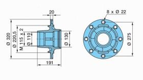 BPW 0327228460 - BUJE KH/KR 6,5-9T 8008