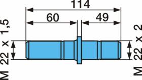 BPW 0329623170 - PERNO DE RUEDA DOBLE M 22 1,5X60