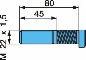 BPW 0329633111 - PERNO DE RUEDA SENCILLA FRENO DE DISCO M 22X1,5 80