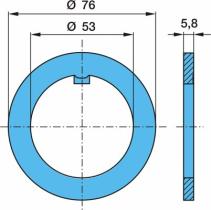 BPW 0332064010 - ARANDELA 53/76X5,8 10T PARA TUERCA