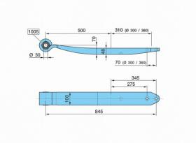 BPW 0508212920 - BALLESTA SUSP. NEUM. RECTA SL- 500/310 SGS1X48 H= 48