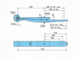 BPW 0508213360 - BALLESTA SUSP. NEUM. 2X43 500/335/380