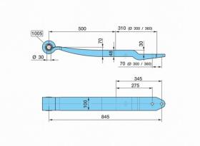 BPW 0508213510 - BALLESTA SUSP. NEUM. AL- 500/310 K_30SGS1X48 H= 48