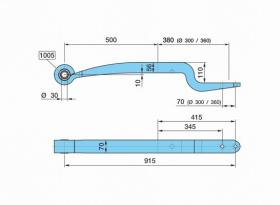 BPW 0508213880 - BALLESTA SUSP. NEUM. QUEBRADA ALM 500/380 K110SGS1X56 H= 56