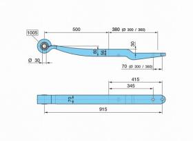 BPW 0508213890 - BALLESTA SUSP. NEUM. AL- 500/380 K_30SGS1X56 H= 56 DIAM 30 M