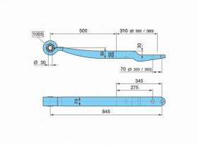 BPW 0508213900 - BALLESTA SUSP. NEUM. AL- 500/310 K_30SGS1X56 H= 56 DIAM 30 M