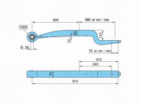 BPW 0508213950 - BALLESTA SUSP. NEUM. ALM 500/380 K110SGS1X62 H= 62