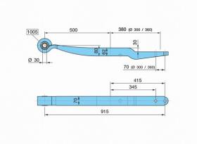 BPW 0508213960 - BALLESTA SUSP. NEUM. AL- 500/380 K_30SGS1X62 H= 62