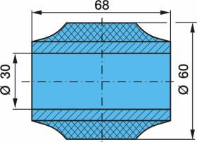 BPW 0511396050 - SILENTBLOC TIRANTE Y BARRA ESTABILIZADORA 30 X 60 X 68 VB