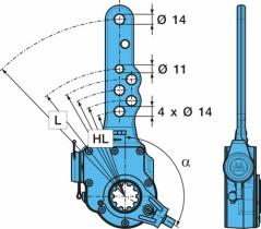 BPW 0517482213 - PALANCA DE FRENO AUTOMÁTICA H 6 AGUJEROS ECO-MASTER