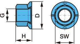 BPW 0526053070 - TUERCA DE RUEDA HEXAGONAL M 18 X 1,5