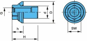 BPW 0526054141 - TUERCA DE RUEDA PARA LLANTA GEMELA DE ALUMINIO D32 M 22X1,5