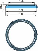 BPW 0531007301 - CORONA ABS POR APRIETE 100 DIENTES 8T FRENO DE DISCO