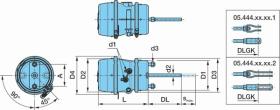 BPW 0544420010 - CILINDRO DE FRENO BPW CON ACTUADOR PARA FRENO DE TAMBOR 24"/