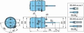 BPW 0544421010 - CILINDRO DE FRENO BPW CON ACTUADOR PARA FRENO DE TAMBOR 30"/