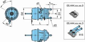 BPW 0544440020 - CILINDRO DE FRENO BPW CON ACTUADOR 16"/24" M/M