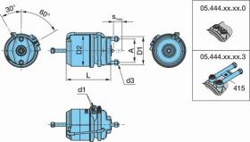 BPW 0544441030 - CILINDRO DE FRENO BPW CON ACTUADOR 16"/16" M/P IZQ.BALLESTA