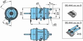 BPW 0544442020 - CILINDRO DE FRENO BPW CON ACTUADOR 18"/24" M/M