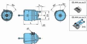 BPW 0544443030 - CILINDRO DE FRENO BPW CON ACTUADOR 20"/24" M/P IZQ. BALLESTA