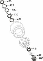 BPW 0980102170 - KIT REPARACIÓN RODAMIENTOS HR KH-KR 6-9T DESDE 1.982