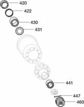 BPW 0980102190 - KIT COMPLETO DE REPARACIÓN RODAMIENTOS NH/NR 6-9T HASTA 12/1