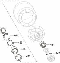 BPW 0980102240 - KIT REDUCIDO DE REPARACIÓN RODAMIENTOS H/R 6-9 T - HR KH-KR