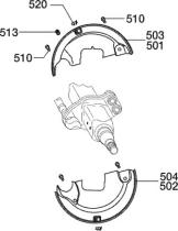 BPW 9900000073 - CONJUNTO CHAPA PROTECTORAS DE FRENO H.. VK150 SN4220-1