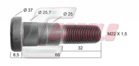 CASALS 21415 - PERNO RUEDA SIMPLE TRAILOR