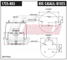 CASALS B1025 - SUS.NEUMATICA GIGANT MODERNA COMPLETA