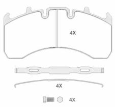 CASALS BKM1624 - JUEGO PASTILLAS FRENO MERITOR ELSA 195