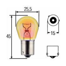 Hella 8GA006841121 - Lampara PY21W  12 V 21 W  AMBAR