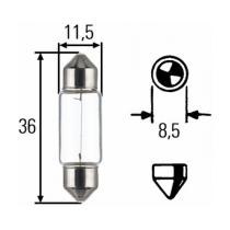 Hella 8GM002092241 - Lampara  C5W 24 V 5 W