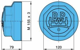 BPW 0321226010 - TAPACUBO   BPW   16T            KTL-PLATEADO