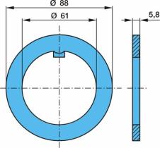 BPW 0331075120 - ARANDELA  14T   61/88X5,8