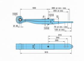 BPW 0508212680 - BALLESTA SUSP..O-- 500/355+380     SGS2X43 H= 92