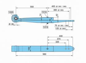 BPW 0508212830 - BALLESTA SUSP..OT- 550/380+405    ,SGS2X43 H= 92