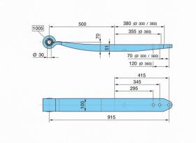 BPW 0508213180 - BALLESTA SUSP. NEUM.SL- 500/355+380     SGS1X51 H= 51