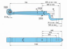 BPW 0508213230 - BALLESTA SUSP.OT- 720/380+405K120 SGS2X40 H= 86