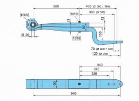 BPW 0508213330 - BALLESTA SUSP.OM- 500/380+405K150,SGS2X43 H= 92