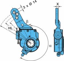 BPW 0517488823 - PALANCA DE FRENO AUTOMÁTICA-0 ---- LL 150-180(104=9,5)GK-9 (